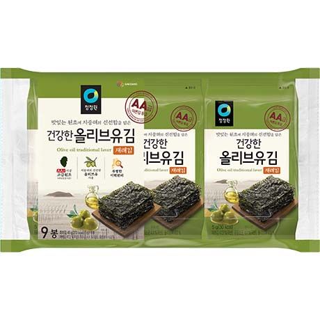 Collation Algues à Huile Olive 9 X 5 G CHUNG JUNG ONE