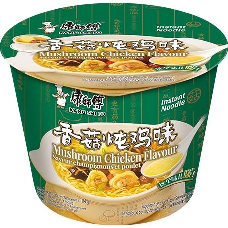 Nouilles Instantanées Champignons & Poulet Bol 104 g – KANG SHI FU