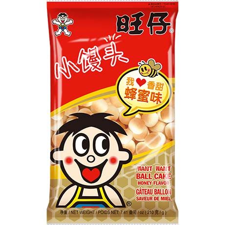 Ball Cake Biscuit Miel 210g WANT WANT - Snack Taiwanais Croustillant