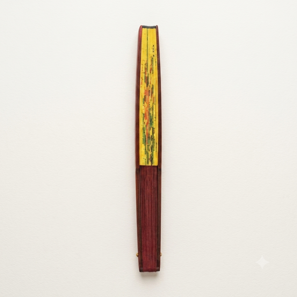 Éventail en Bambou et Soie 30cm