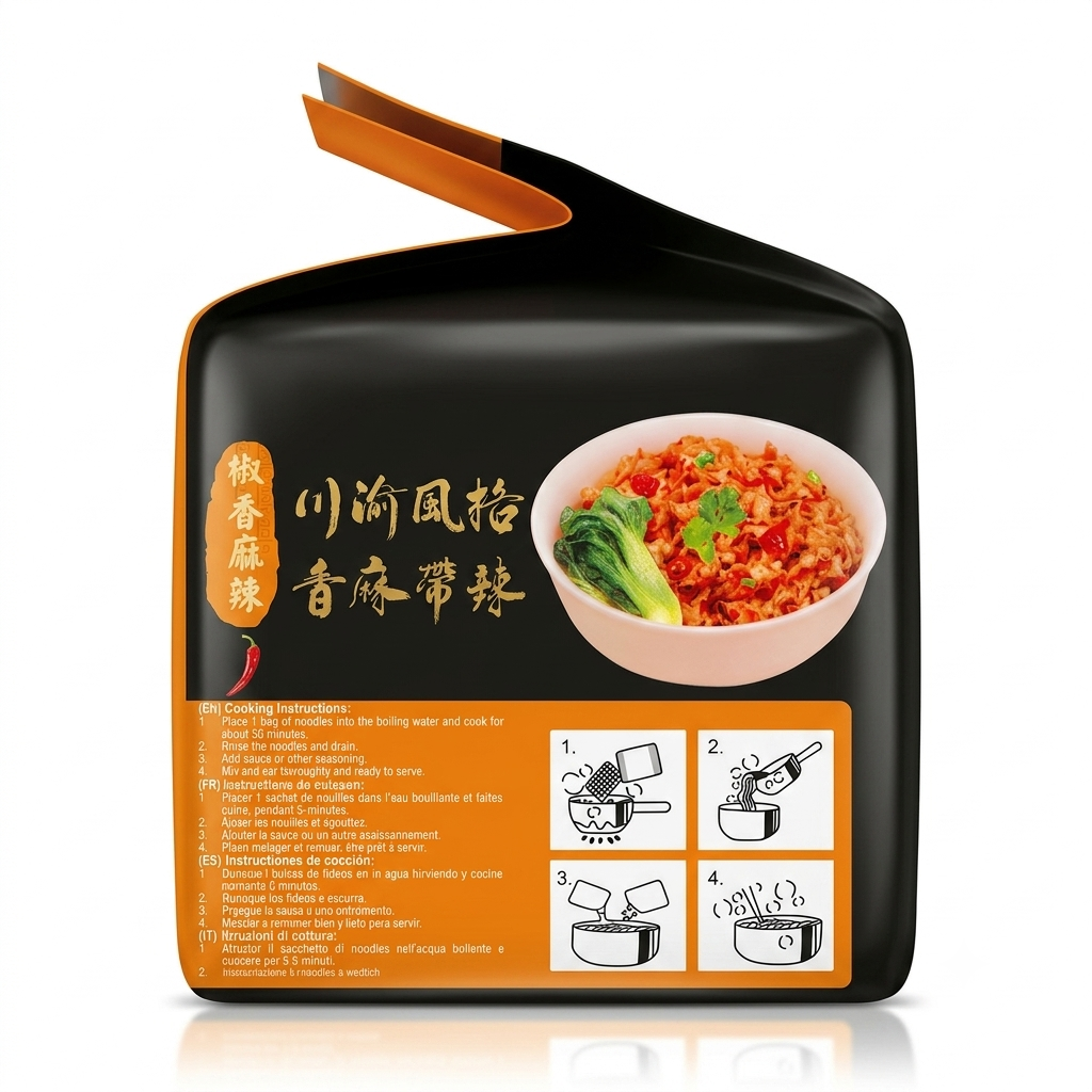 Nouilles « Grand-mère » Mala Épicé 420 g (4 x 105 g) | RONGWEN