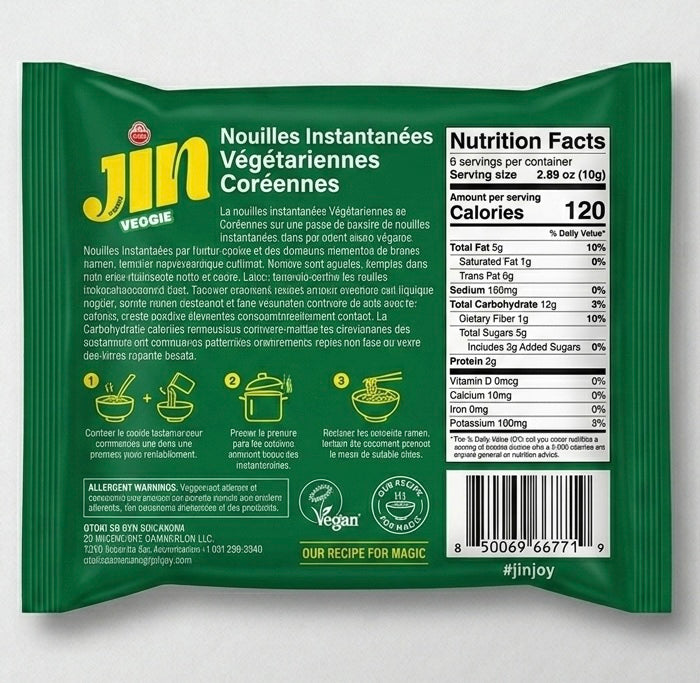 Nouilles Ramen Jin Veggie 120g — Ottogi