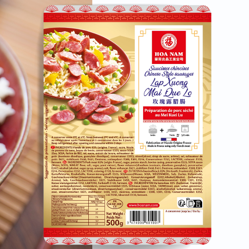 Saucisses Mei Kuei Lu Chinoises 500 G HOA NAM