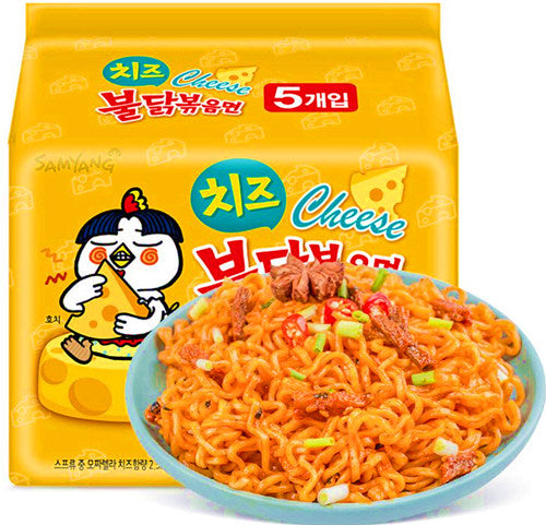 SY 面条 INS。辣味保存。三养鸡肉Buldak奶酪140G*5