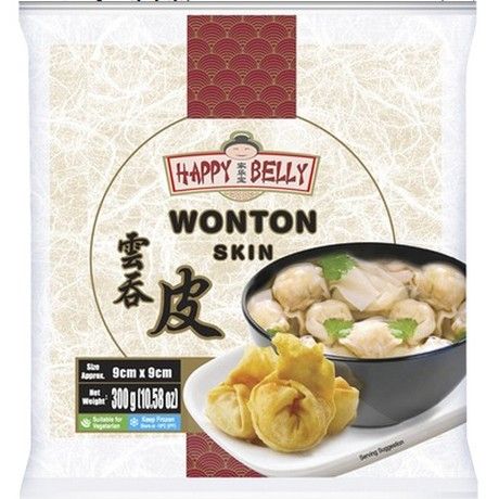 Pâte Wonton 9Cm. 300 G HAPPY BELLY