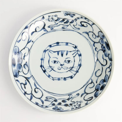 Neko Maruke 猫浅碗 20.7x3.8cm