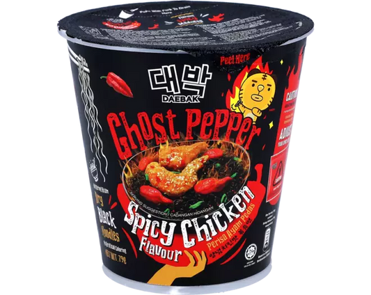 Daebak - Nouille noir Ghost Pepper épicé poulet Cup 79g