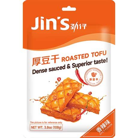 Snack Tofu Rôti Épicé 108g JINZAI - Encas Protéiné Chinois
