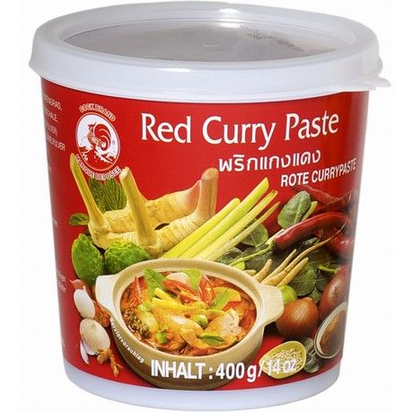 Pâte de Curry Rouge 400g COCK - Condiment Thaï Authentique