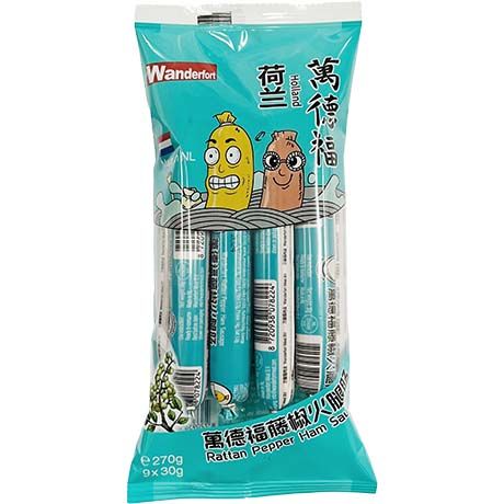 Saucisson Poivre de Rotin & Jambon 9 x 30 g – WANDERFORT