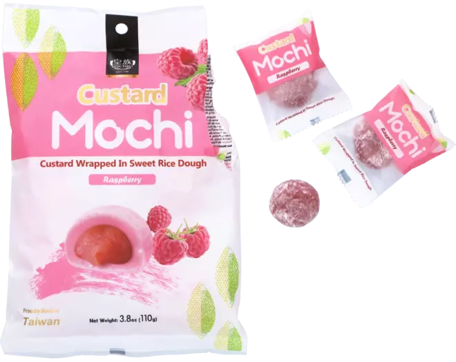 Royal Family - Custard Mochi Raspberry framboise 110g