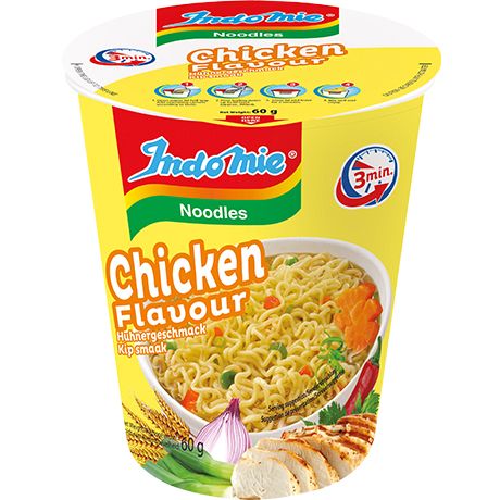 Cup Nouilles instantanées Poulet 60 GR INDOMIE