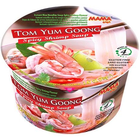 Nouilles de Riz Instant Tom Yum Goong en bol 70 G MAMA