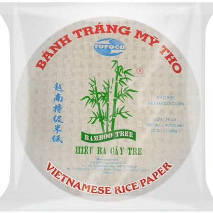 Feuilles de riz rondes pour nems BAMBOO TREE – 28 cm – 340 g