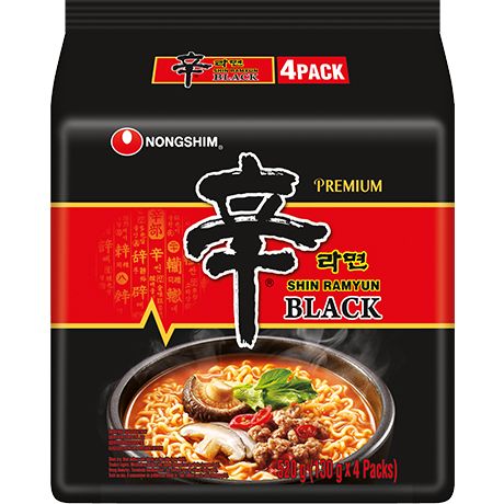 Nouilles instantanées Shin Ramyun Noir 4 X 130 G NONGSHIM