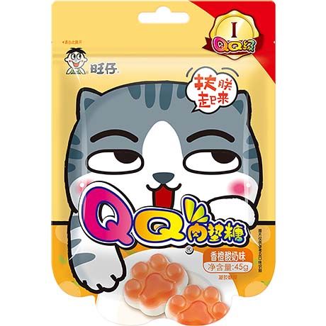 猫爪橙酸奶QQ糖45克旺旺