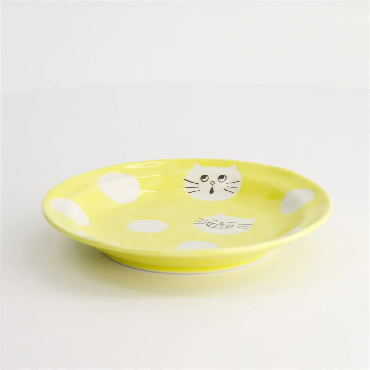 Assiettes Neko Maruke Chat jaune 16x2.5cm