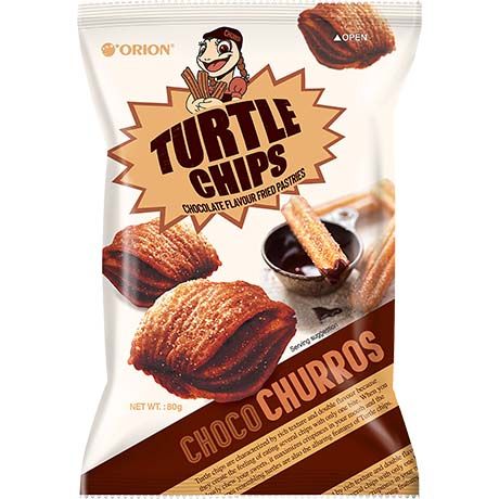 Turtle Chips Choco Churros 80 G ORION