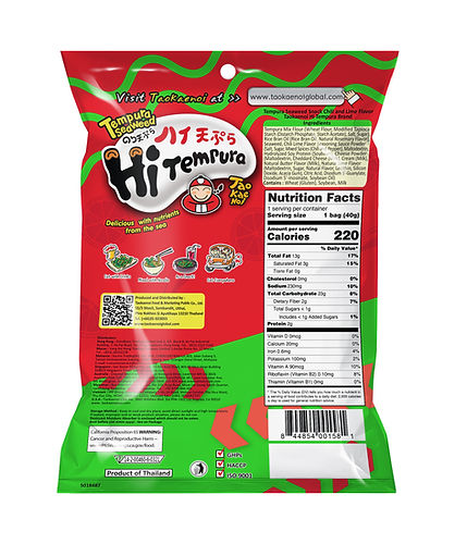 TAOKAENOI TEMPURA SEAWEED CHILI & LIME 40 G.
