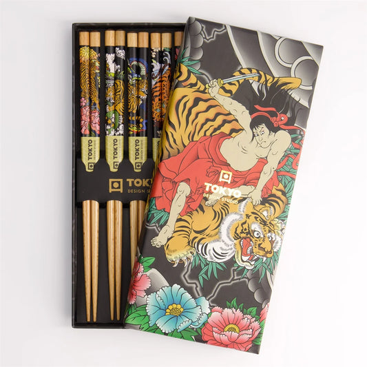 Yakuza Tiger baguettes Chopstick Giftset/5