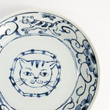 Neko Maruke 猫浅碗 20.7x3.8cm