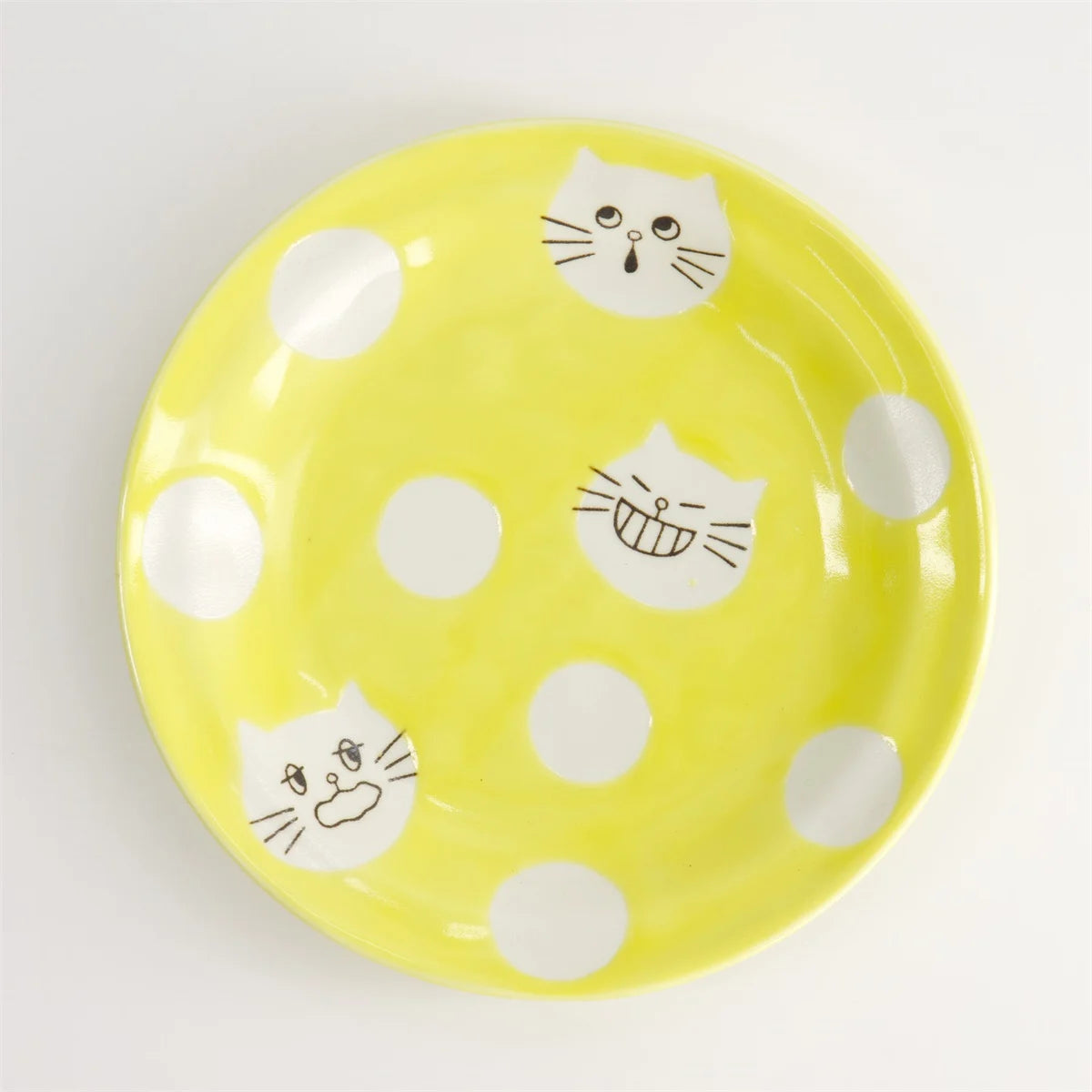 Assiettes Neko Maruke Chat jaune 16x2.5cm