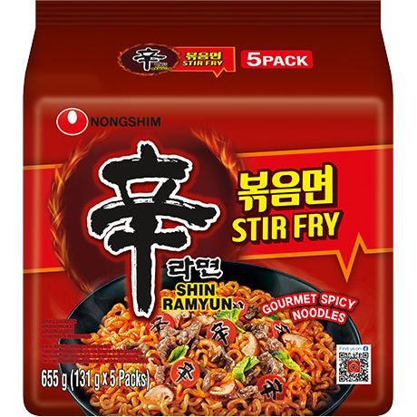 NONGSHIM  Nouilles Instant. Shin Stir-Fry Ramyun 5x131g