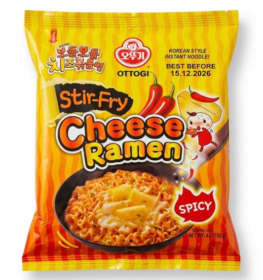 Ramen sautés épicés au fromage cheese ramen OTTOGI – 120 g
