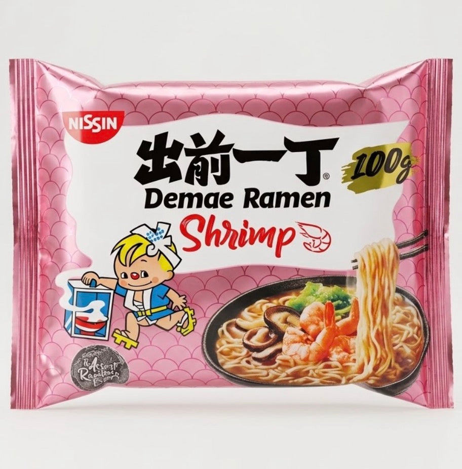 Nouilles instantanées Demae saveur crevette 100 g – Nissin