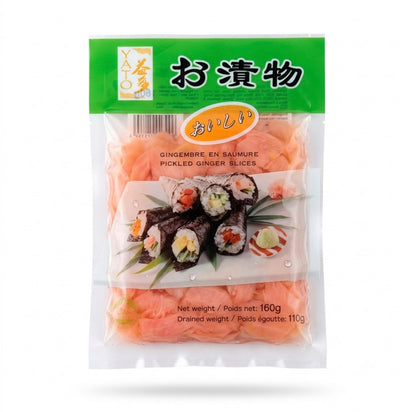 Gingembre Mariné Rose au Vinaigre pour Sushi 160g — Yato