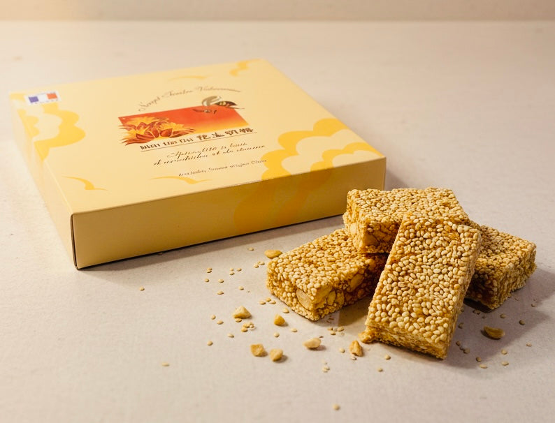 Nougat Tendre Cacahuètes & Sésame 450g - Confiserie Asiatique Traditionnelle