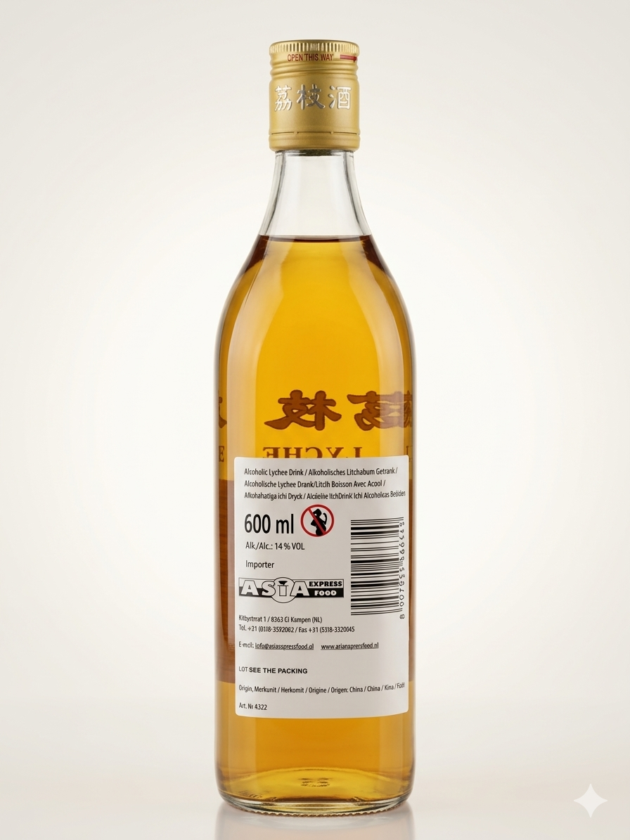 荔枝酒 14% 600毫升 ZW - 亚洲果酒