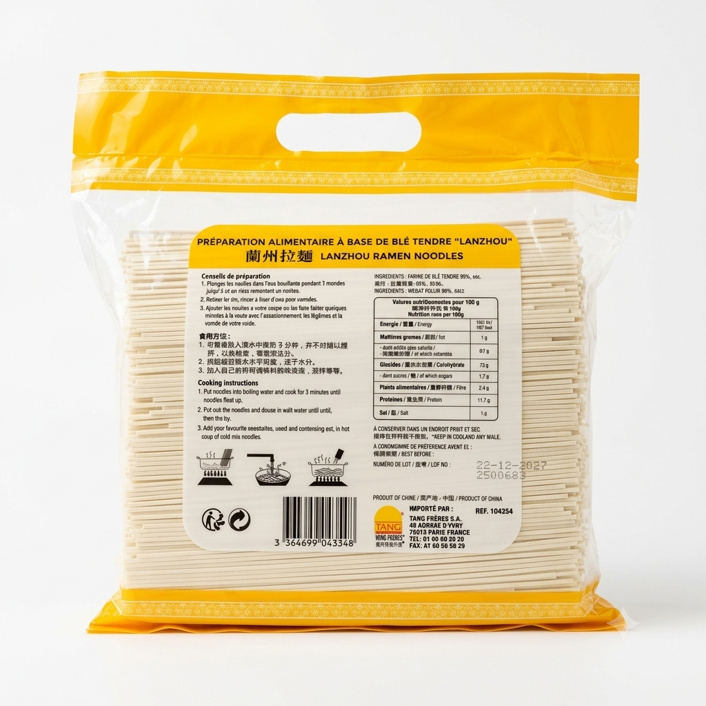 Nouilles Style Lanzhou Ramen 2kg — Cock Brand