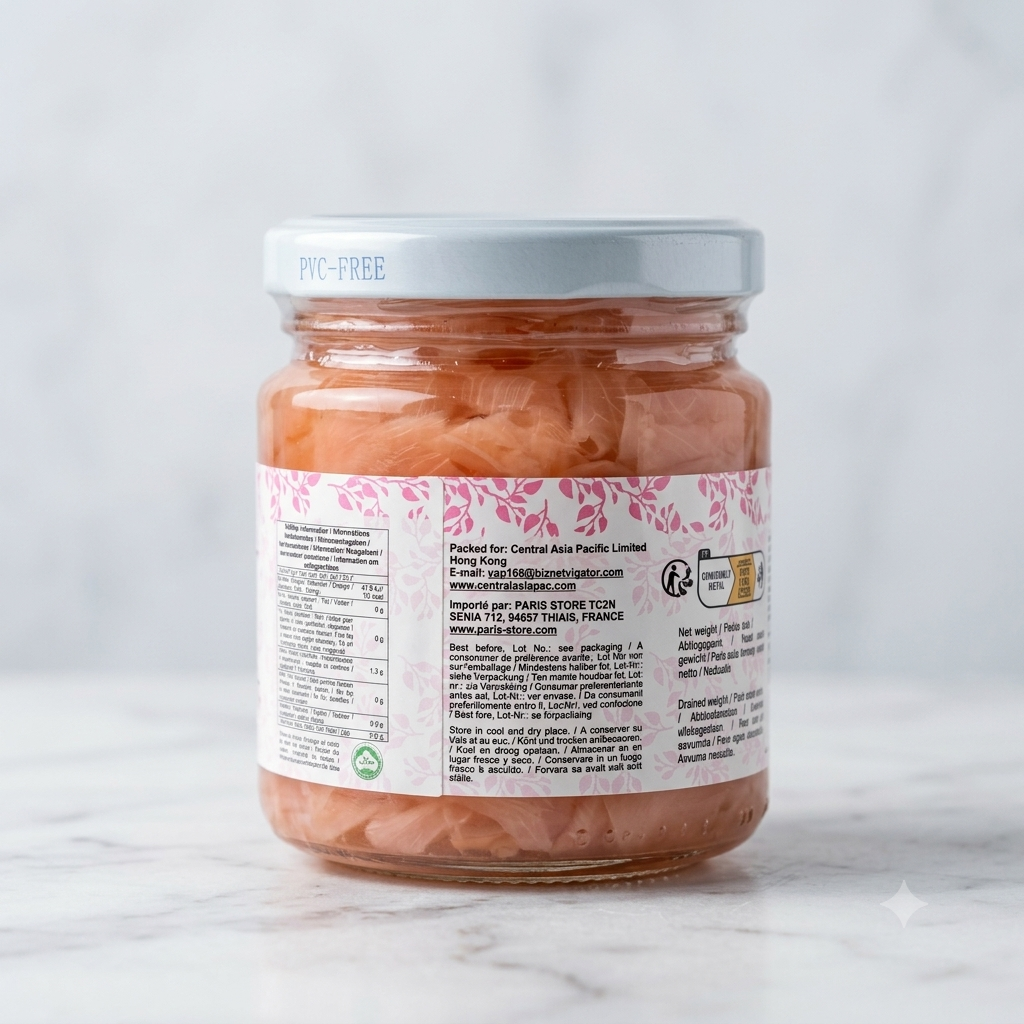 Gingembre Mariné Rose au Vinaigre pour Sushi 190g — Yato