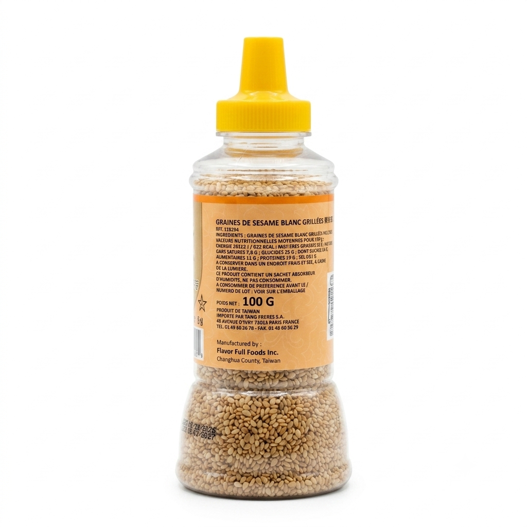 Graines de Sésame Blanches Grillées 100g — Foreway