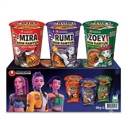 Nouilles Nongshim Kit K-Pop Demon Hunters 204 G (3 Cups) – NONGSHIM