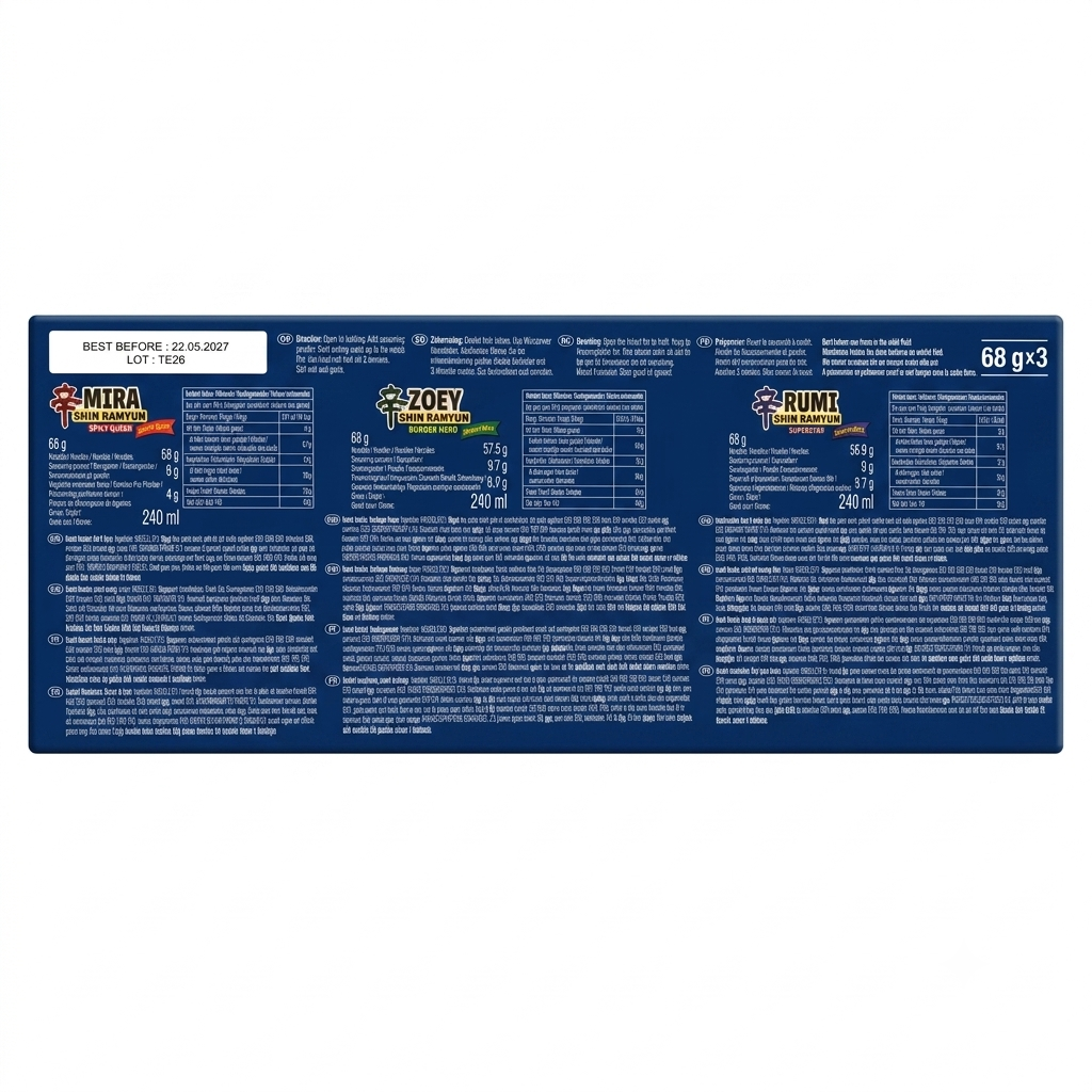 Nouilles Nongshim Kit K-Pop Demon Hunters 204 G (3 Cups) – NONGSHIM