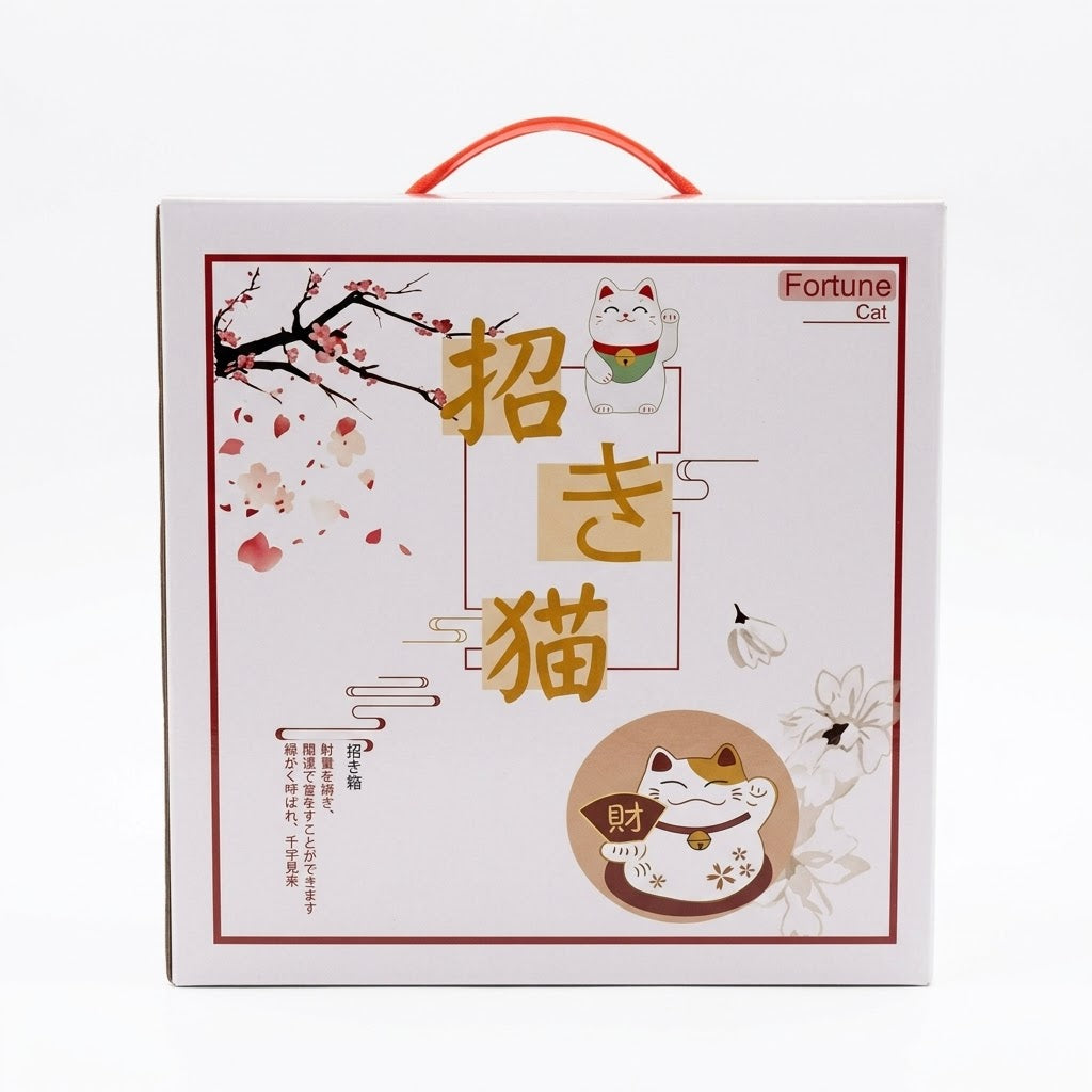 Chat porte-bonheur Maneki-neko à patte mobile – 16 cm