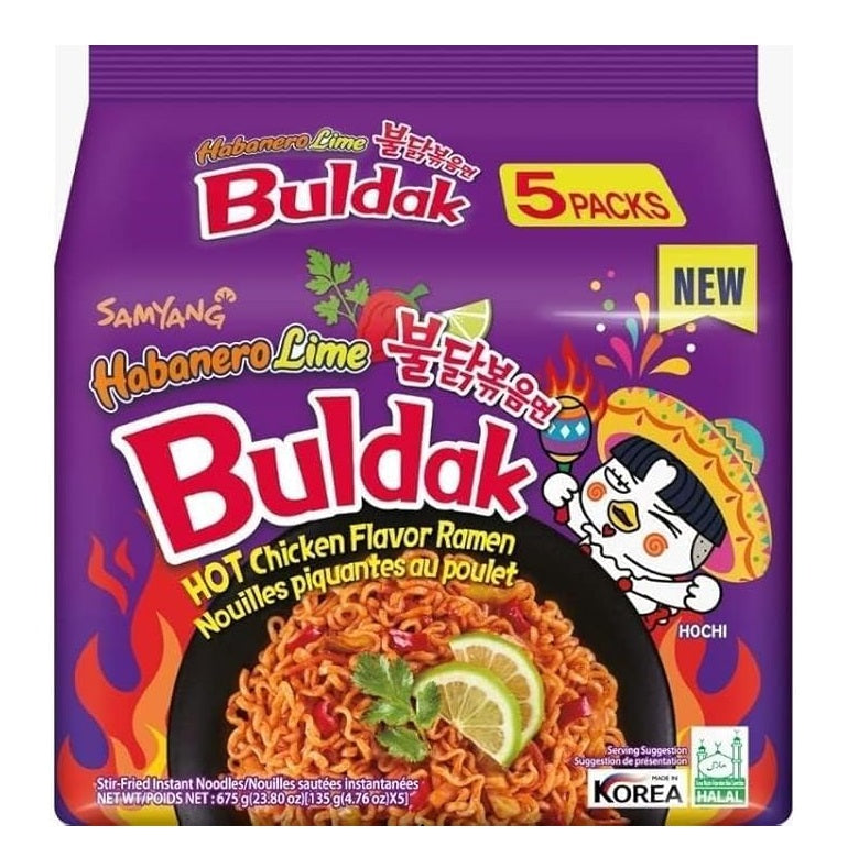 拉面 Samyang Buldak Habanero 酸橙辣鸡 135g*5