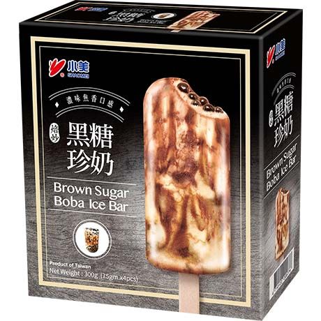 Bâtonnet Glacé Sucre Brun Boba 4 X 75 G SHAOMEI