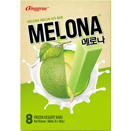 Melona Barre de Glace au Melon 8 X 70 ML BINGGRAE