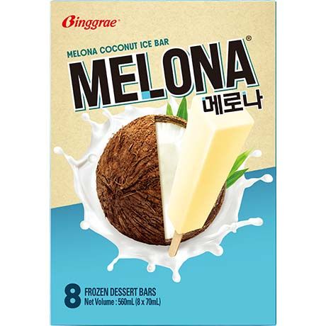 Melona Barre de Glace à la Noix de Coco 8 X 70 ML BINGGRAE