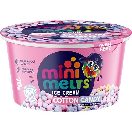 Glace au Goût de Barbe à Papa 70 G MINI  MELTS