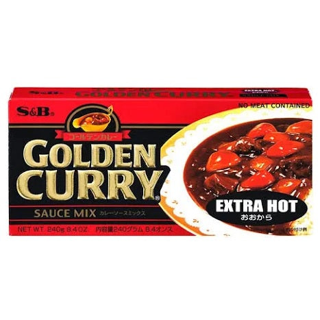 S&B Golden Curry en cube japonais Extra Hot 220g