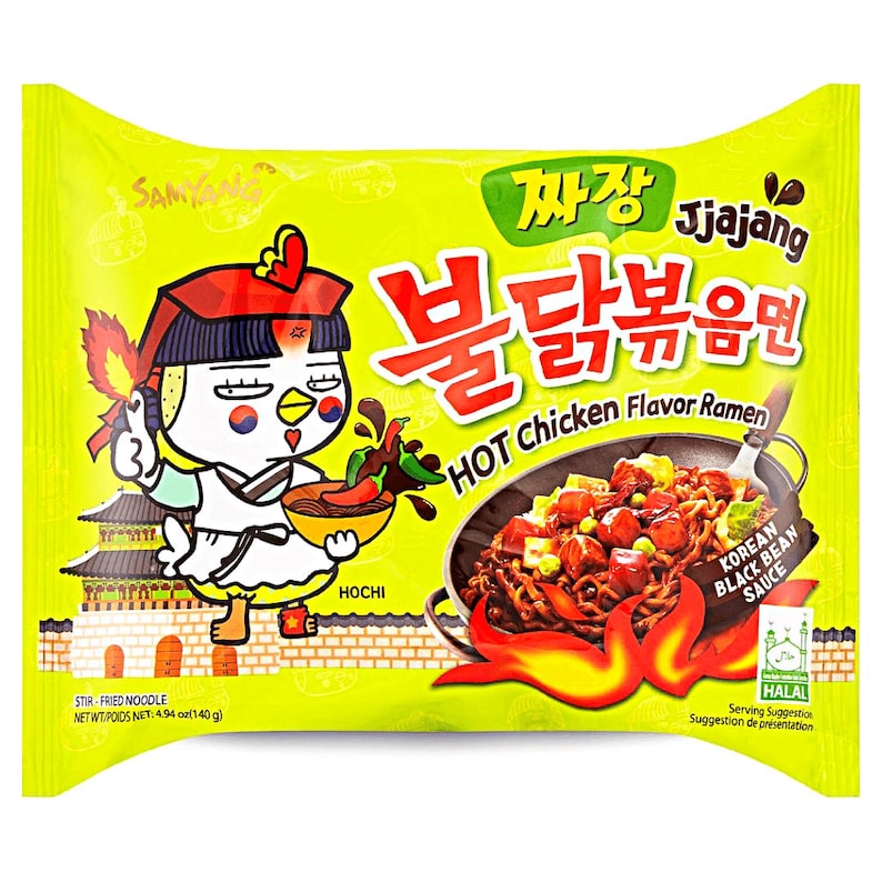 SY NOUILLES INS. ÉPICÉ SAV. PÂTE DE SOJA JAJIANG SAMYANG BULDAK 1 sachet 140G