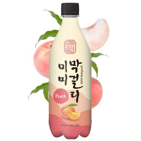 Makgeolii vin de riz coreen pèche mimi KR 6% 750ml
