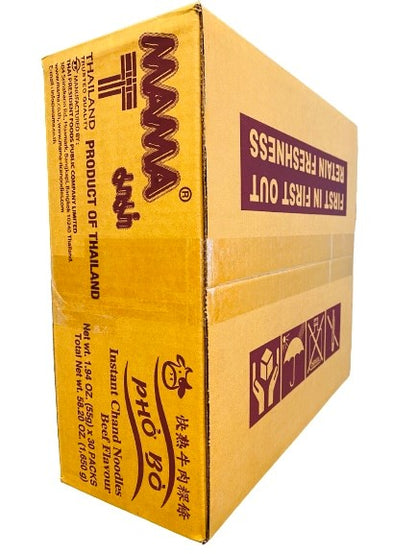 Nouilles de Riz Pho Bo MAMA Carton 30x55g - Soupe Vietnamienne Bœuf
