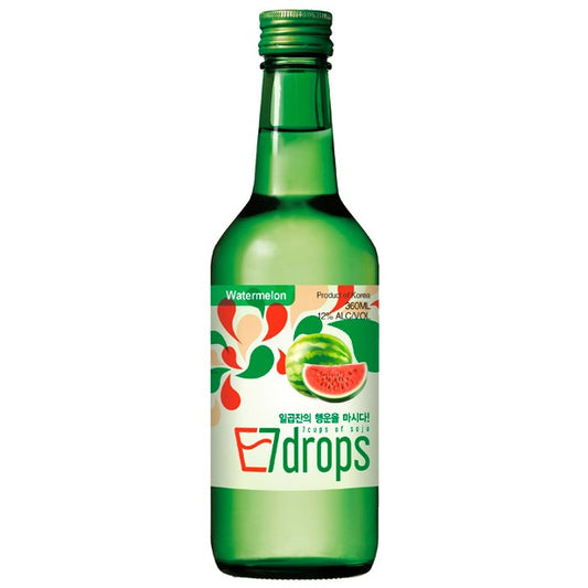 SOJU Coréen pastèque 12% 7DROPS 360ml - Authentique