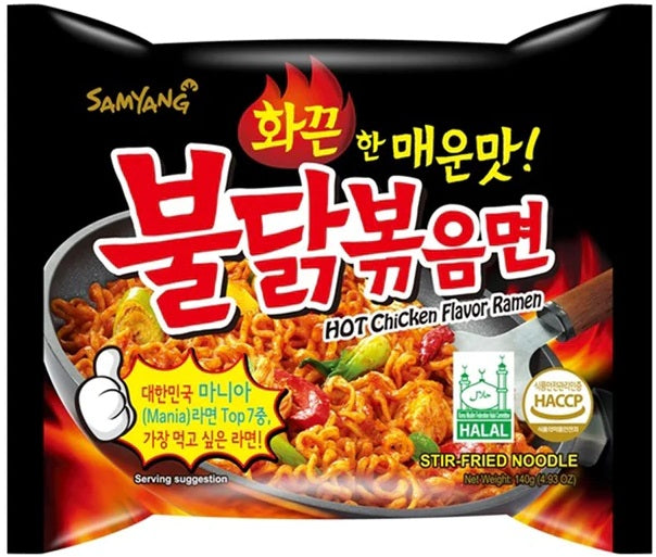 SamYang Ramen épicé buldak saveur poulet 140g 1 sachet Halal