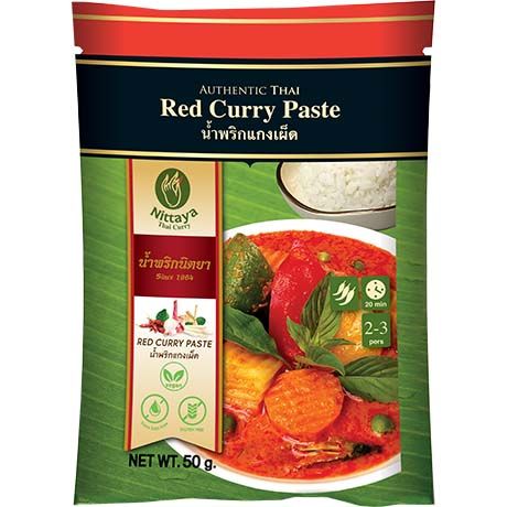 Pâte de Curry Rouge Végétalien 50g NITTAYA - Condiment Thaï Vegan